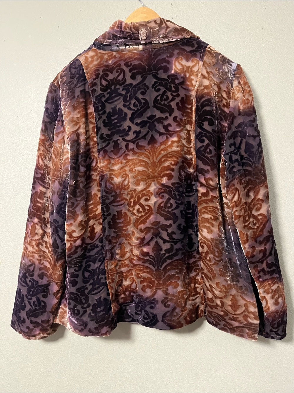 Sundance Silk Blend Bronze Velvet Blazer Whimsy Goth Romantic Size 12 - Picture 4 of 7